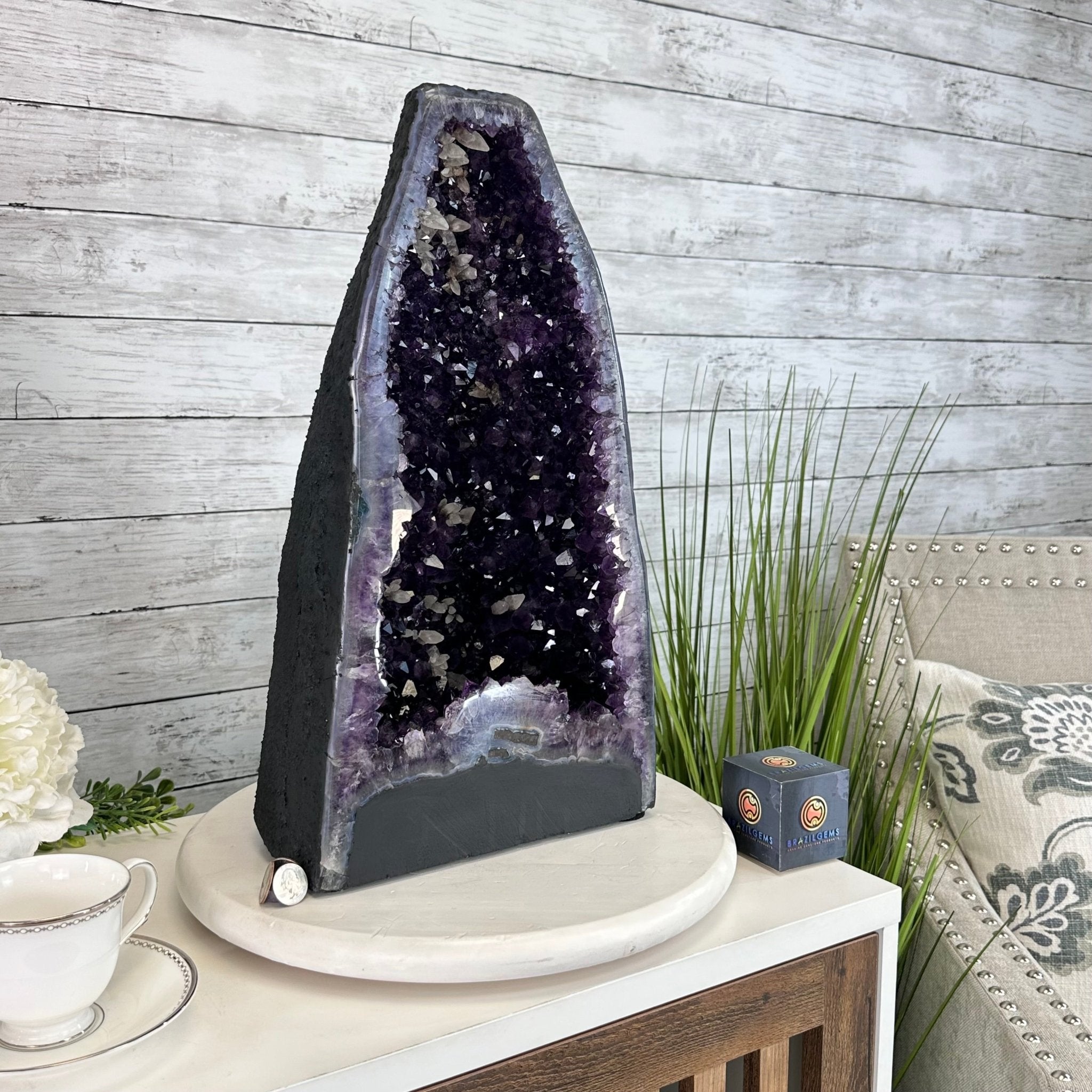 Super Quality Brazilian Amethyst Cathedral, 44.7 lbs & 18.9" Tall #5601 - 1313 - Brazil GemsBrazil GemsSuper Quality Brazilian Amethyst Cathedral, 44.7 lbs & 18.9" Tall #5601 - 1313Cathedrals5601 - 1313