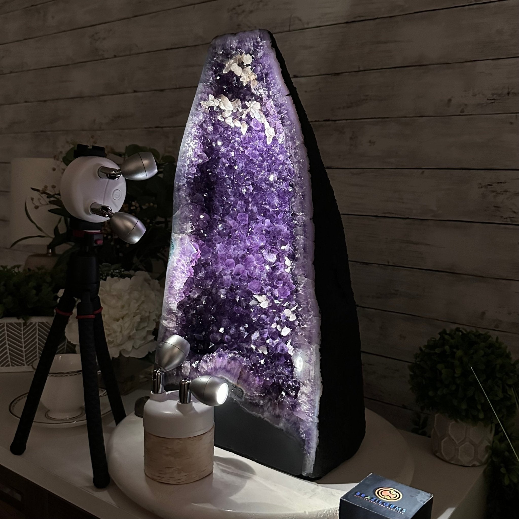 Super Quality Brazilian Amethyst Cathedral, 44.7 lbs & 18.9" Tall #5601 - 1313 - Brazil GemsBrazil GemsSuper Quality Brazilian Amethyst Cathedral, 44.7 lbs & 18.9" Tall #5601 - 1313Cathedrals5601 - 1313