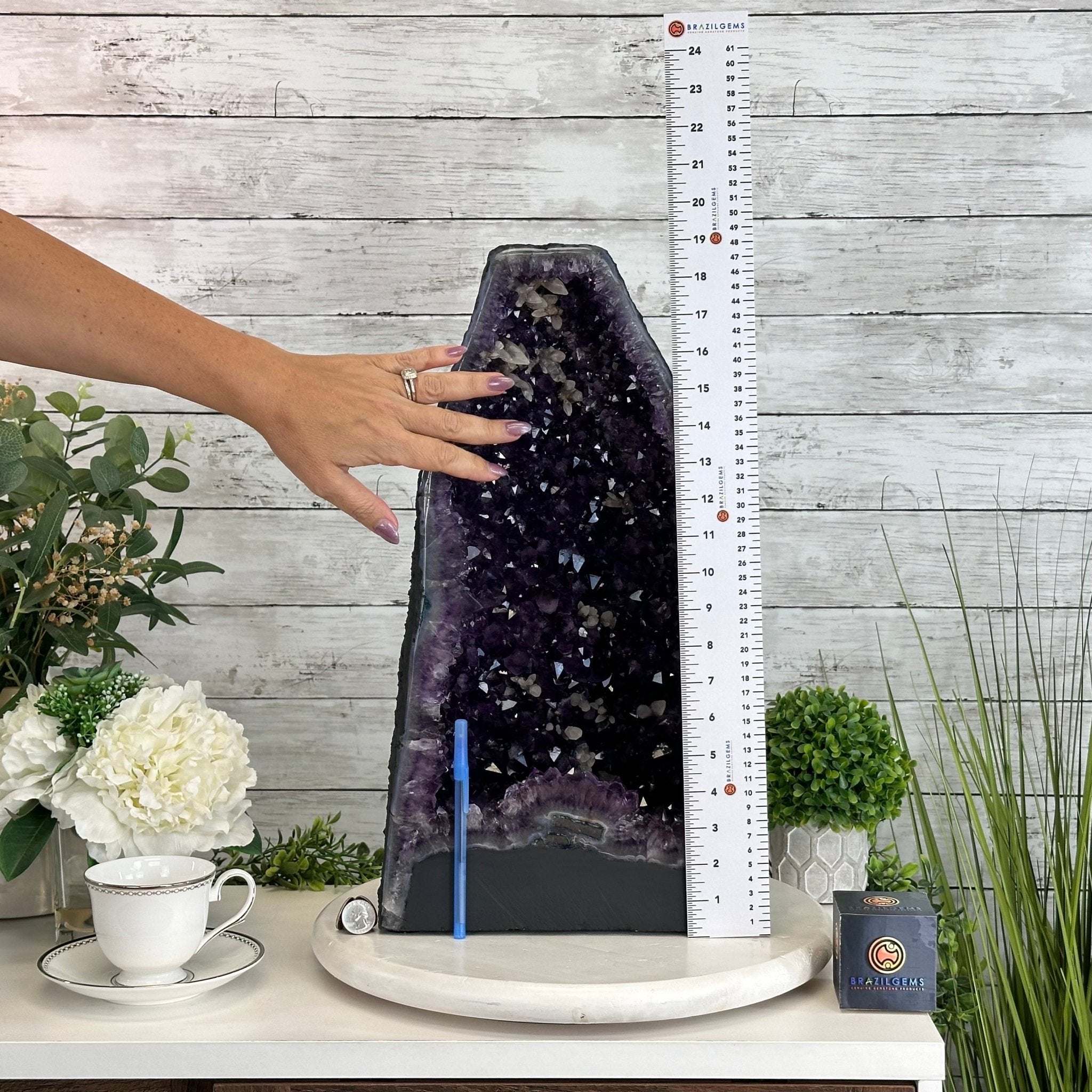 Super Quality Brazilian Amethyst Cathedral, 44.7 lbs & 18.9" Tall #5601 - 1313 - Brazil GemsBrazil GemsSuper Quality Brazilian Amethyst Cathedral, 44.7 lbs & 18.9" Tall #5601 - 1313Cathedrals5601 - 1313