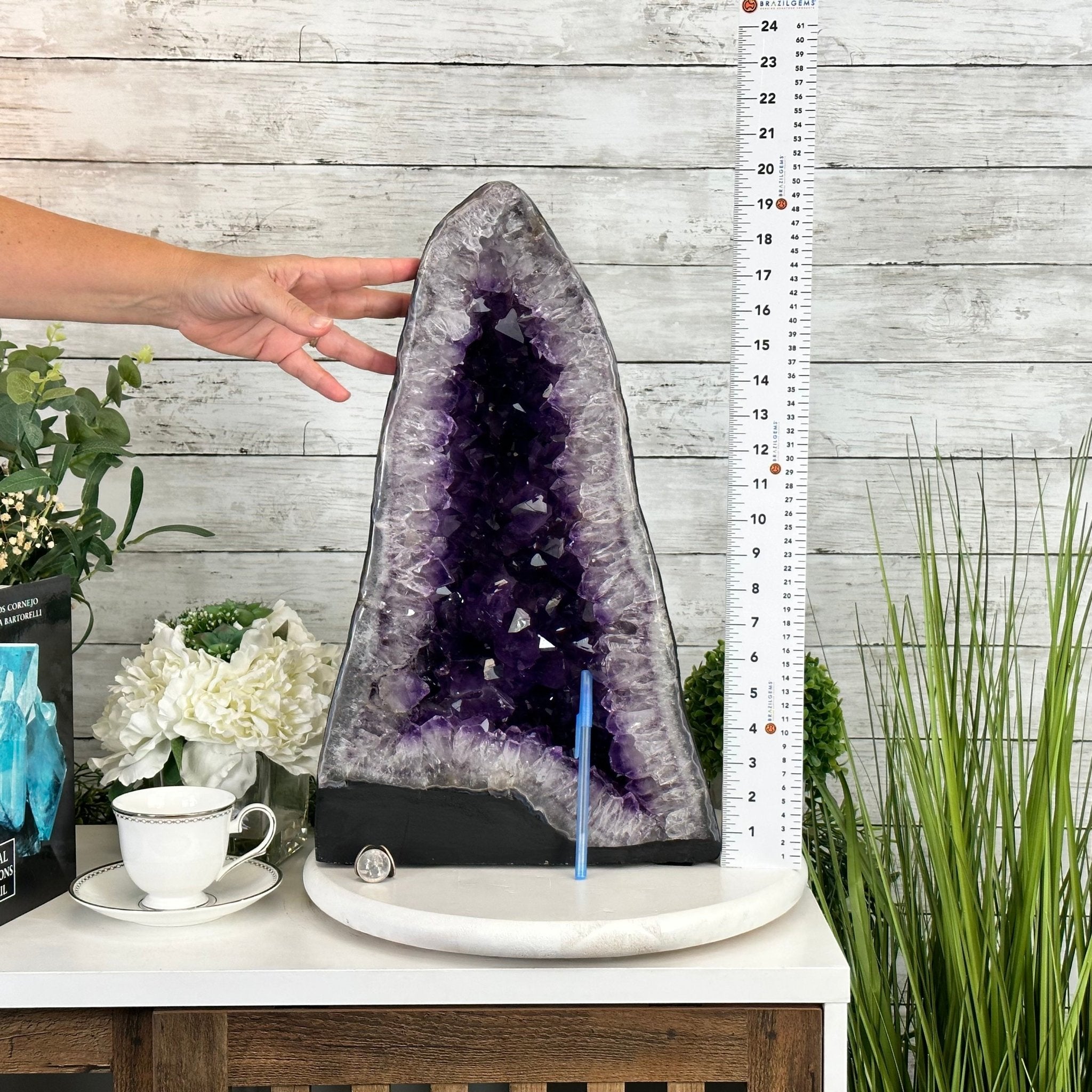 Super Quality Brazilian Amethyst Cathedral, 53.2 lbs & 19.7" Tall, Model #5601-1084 by Brazil Gems - Brazil GemsBrazil GemsSuper Quality Brazilian Amethyst Cathedral, 53.2 lbs & 19.7" Tall, Model #5601-1084 by Brazil GemsCathedrals5601-1084