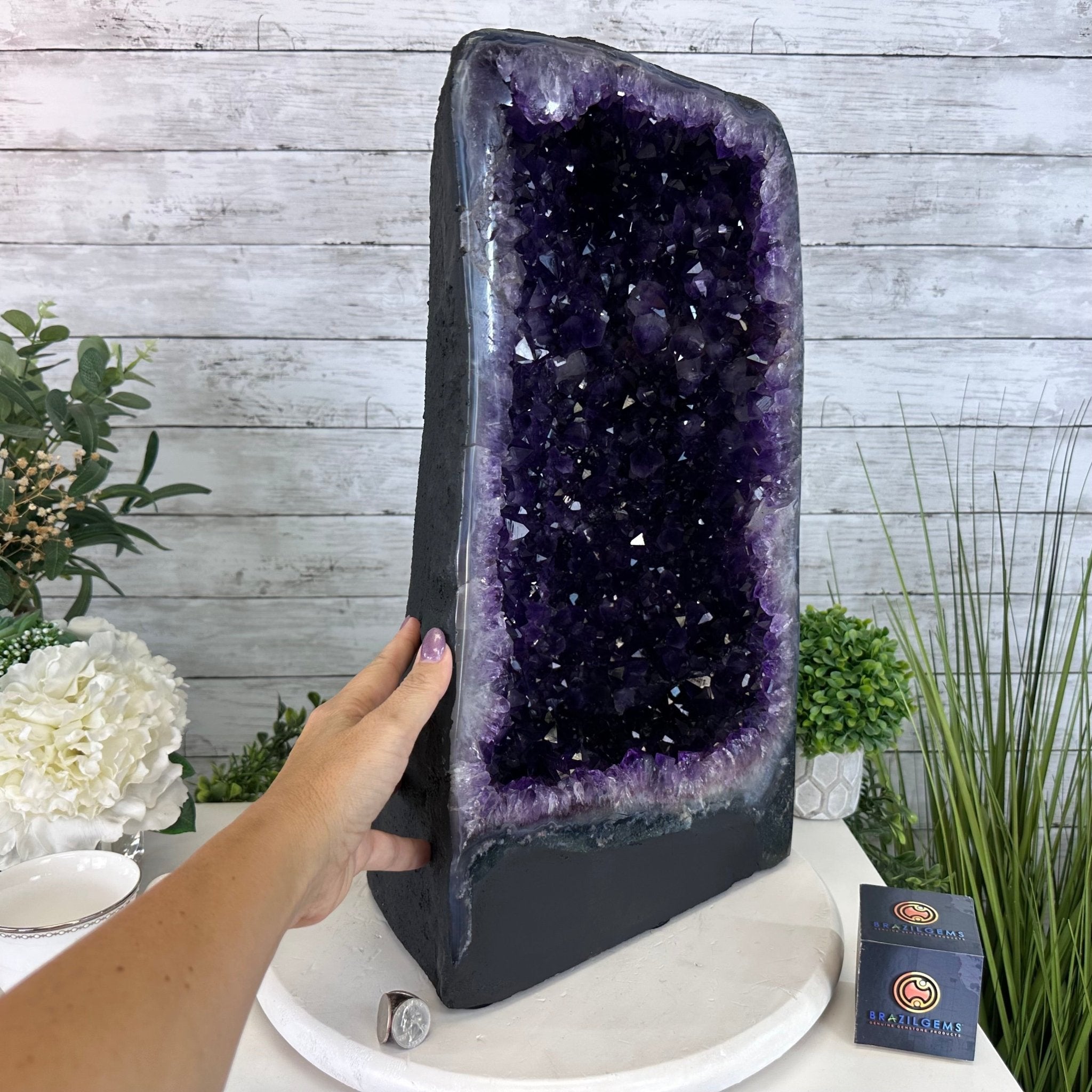 Super Quality Brazilian Amethyst Cathedral, 76.6 lbs & 20.2" Tall #5601 - 1327 - Brazil GemsBrazil GemsSuper Quality Brazilian Amethyst Cathedral, 76.6 lbs & 20.2" Tall #5601 - 1327Cathedrals5601 - 1327