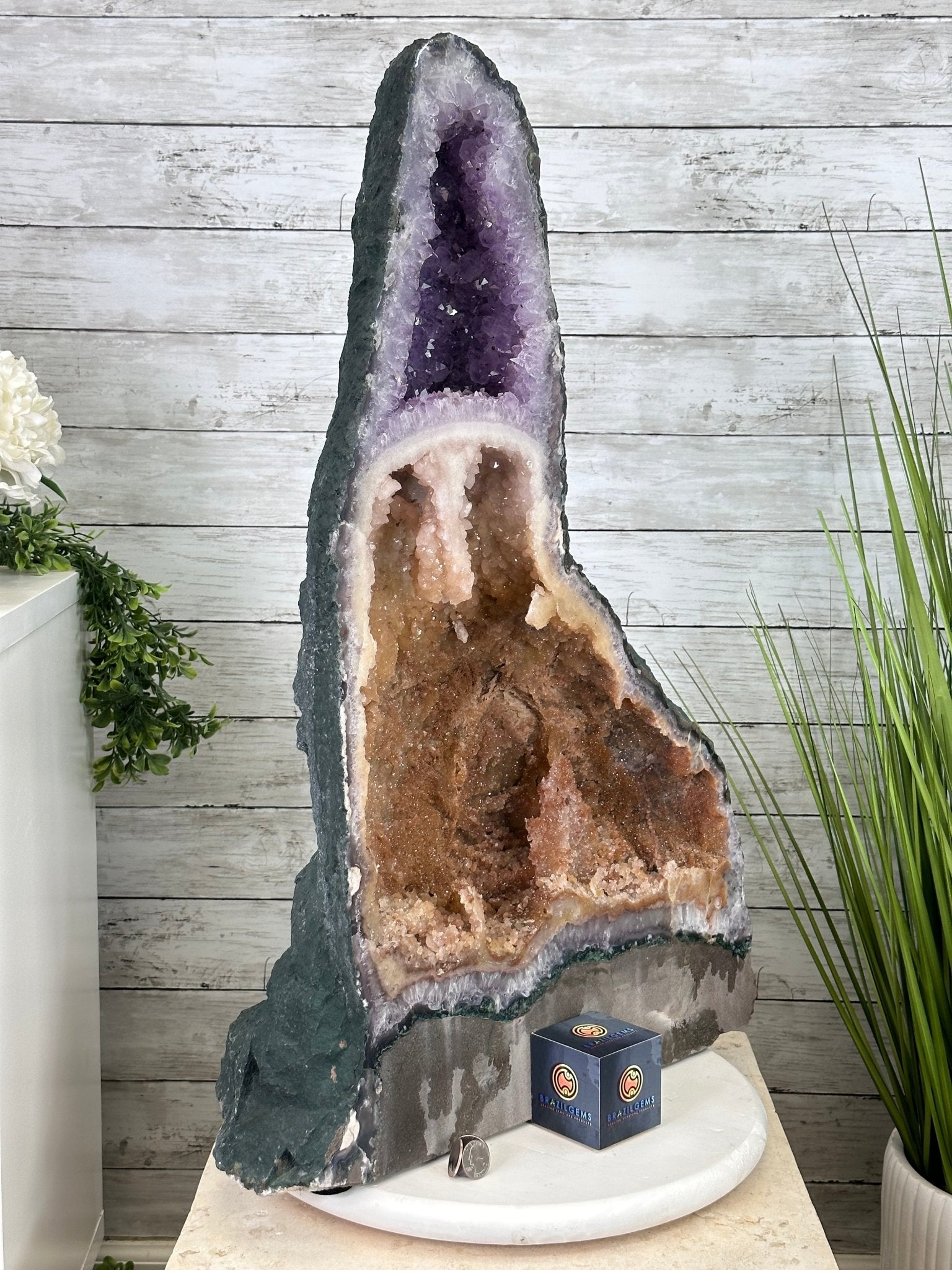 Super Quality Brazilian Amethyst Cathedral, 81.8 lbs & 28.5" Tall, Model #5601-1265 by Brazil Gems - Brazil GemsBrazil GemsSuper Quality Brazilian Amethyst Cathedral, 81.8 lbs & 28.5" Tall, Model #5601-1265 by Brazil GemsCathedrals5601-1265