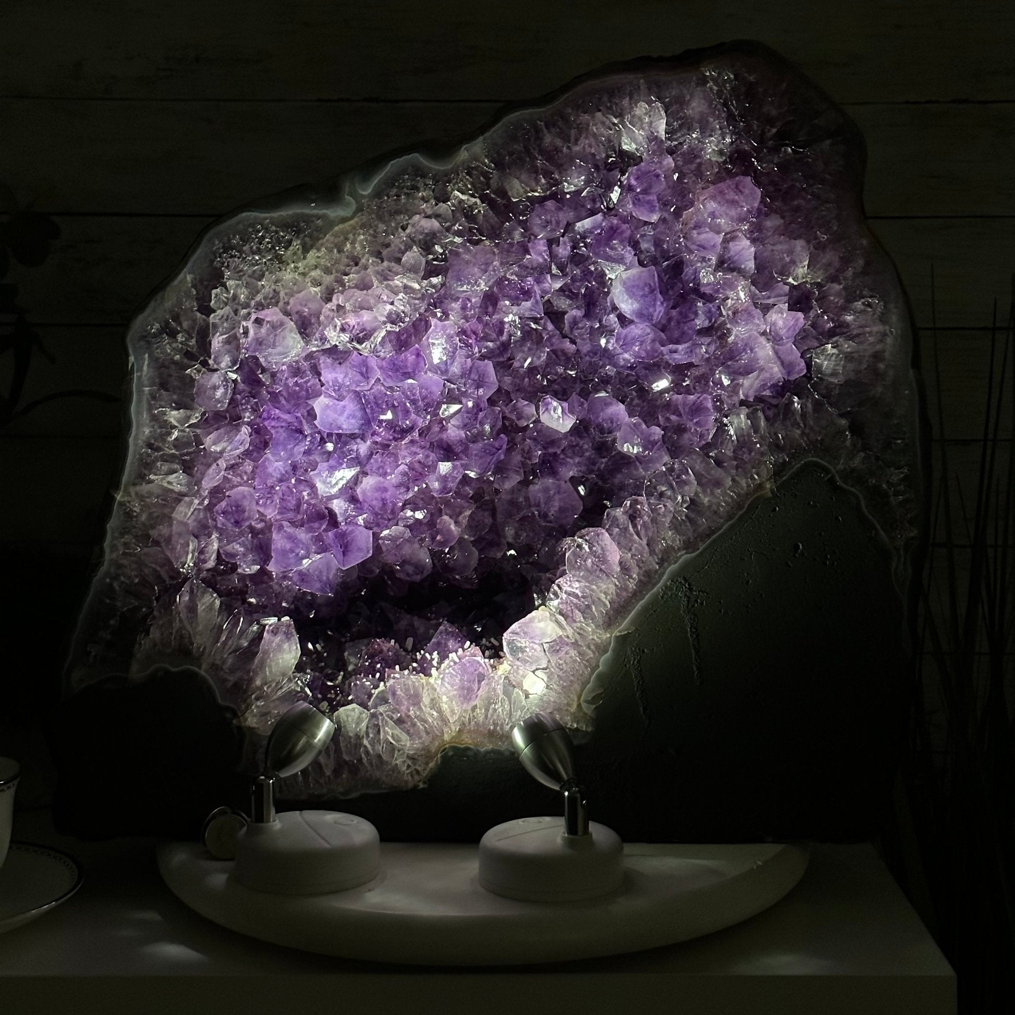 Super Quality Brazilian Amethyst Cathedral, 98.2 lbs & 17.4" Tall, Model #5601-1182 by Brazil Gems - Brazil GemsBrazil GemsSuper Quality Brazilian Amethyst Cathedral, 98.2 lbs & 17.4" Tall, Model #5601-1182 by Brazil GemsCathedrals5601-1182