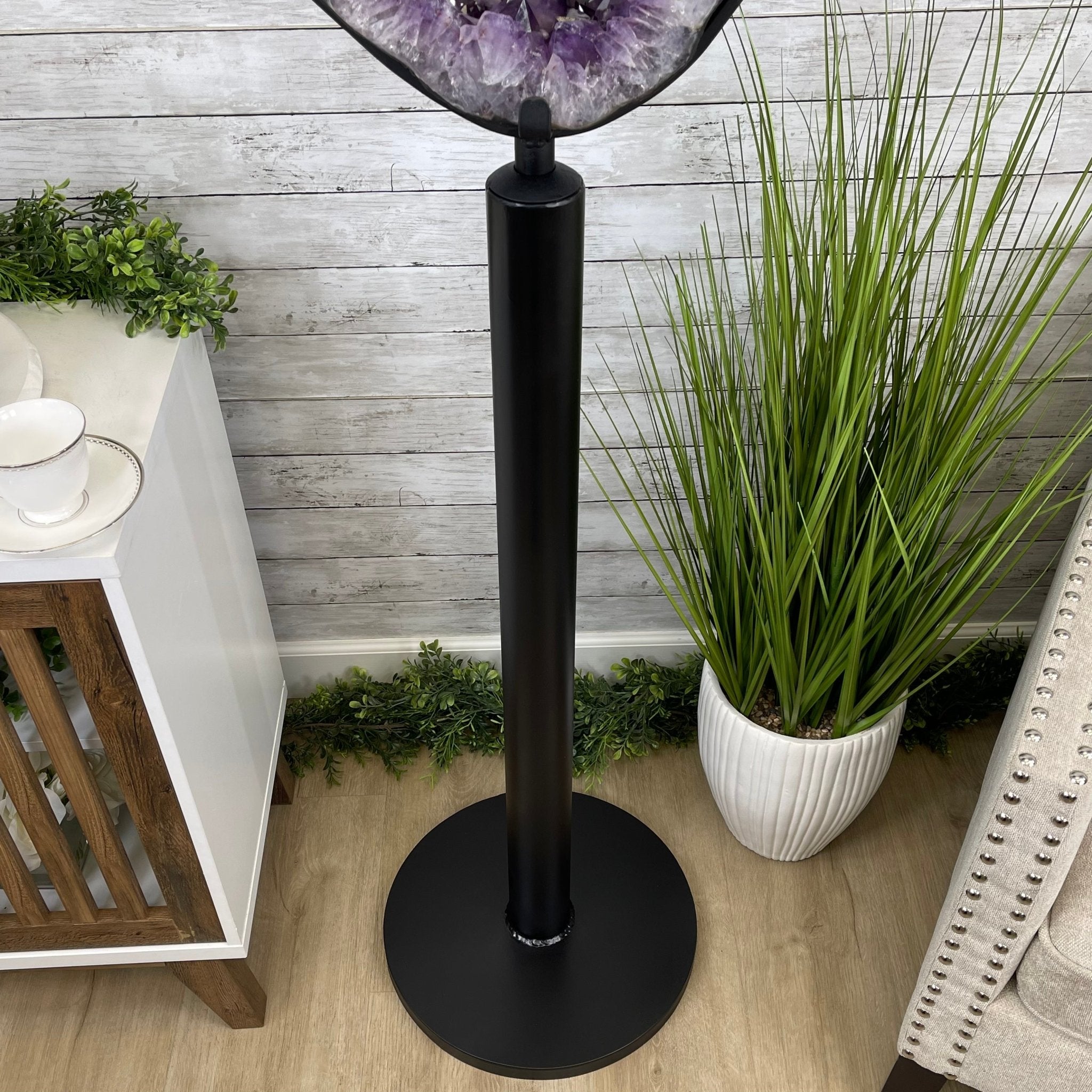 Super Quality Brazilian Amethyst Crystal Portal on a Tall Rotating Stand, 114.7 lbs & 70.5" tall Model #5604-0101 by Brazil Gems - Brazil GemsBrazil GemsSuper Quality Brazilian Amethyst Crystal Portal on a Tall Rotating Stand, 114.7 lbs & 70.5" tall Model #5604-0101 by Brazil GemsPortals on Rotating Bases5604-0101