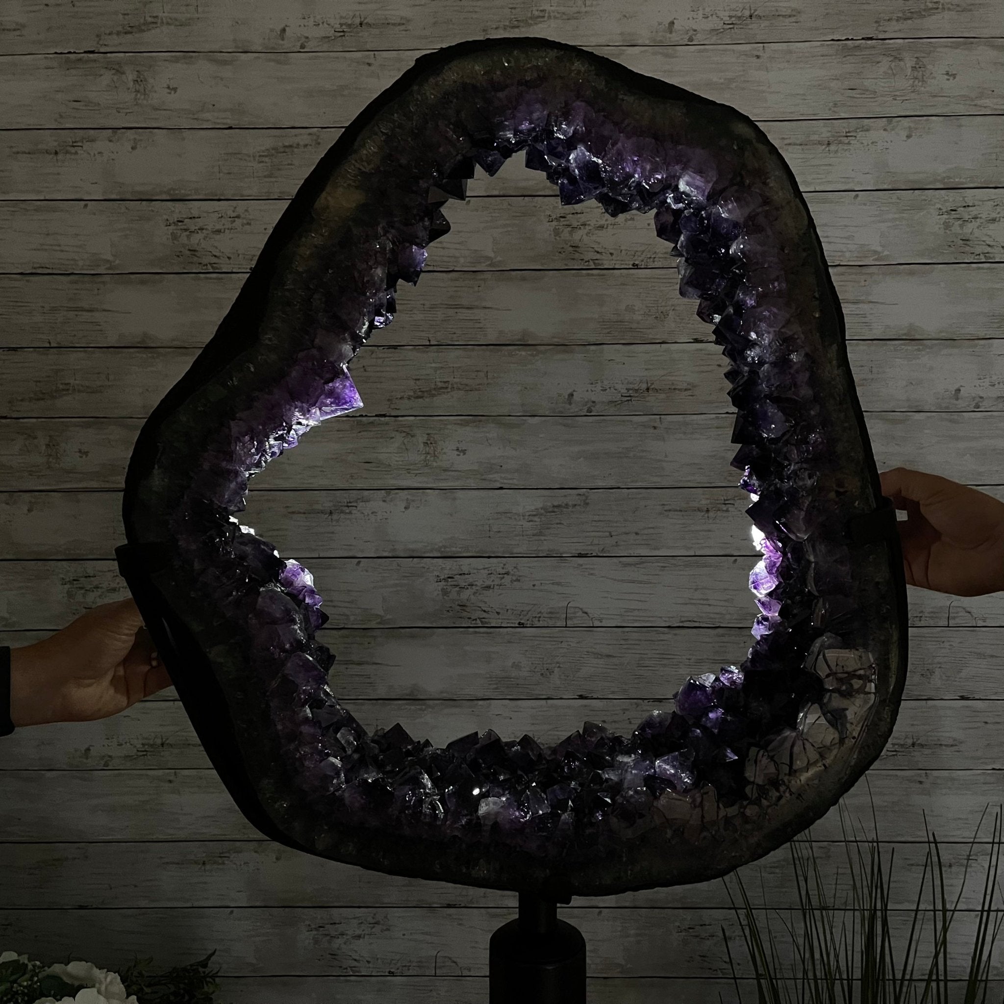 Super Quality Brazilian Amethyst Crystal Portal on a Tall Rotating Stand, 114.7 lbs & 70.5" tall Model #5604-0102 by Brazil Gems - Brazil GemsBrazil GemsSuper Quality Brazilian Amethyst Crystal Portal on a Tall Rotating Stand, 114.7 lbs & 70.5" tall Model #5604-0102 by Brazil GemsPortals on Rotating Bases5604-0102