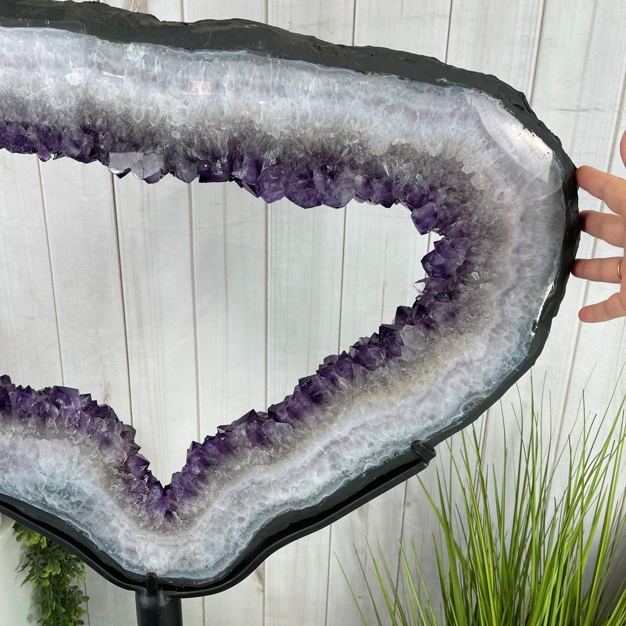 Super Quality Brazilian Amethyst Crystal Portal on a Tall Rotating Stand, 66.8 lbs & 61.9" tall Model #5604-0106 by Brazil Gems - Brazil GemsBrazil GemsSuper Quality Brazilian Amethyst Crystal Portal on a Tall Rotating Stand, 66.8 lbs & 61.9" tall Model #5604-0106 by Brazil GemsPortals on Rotating Bases5604-0106