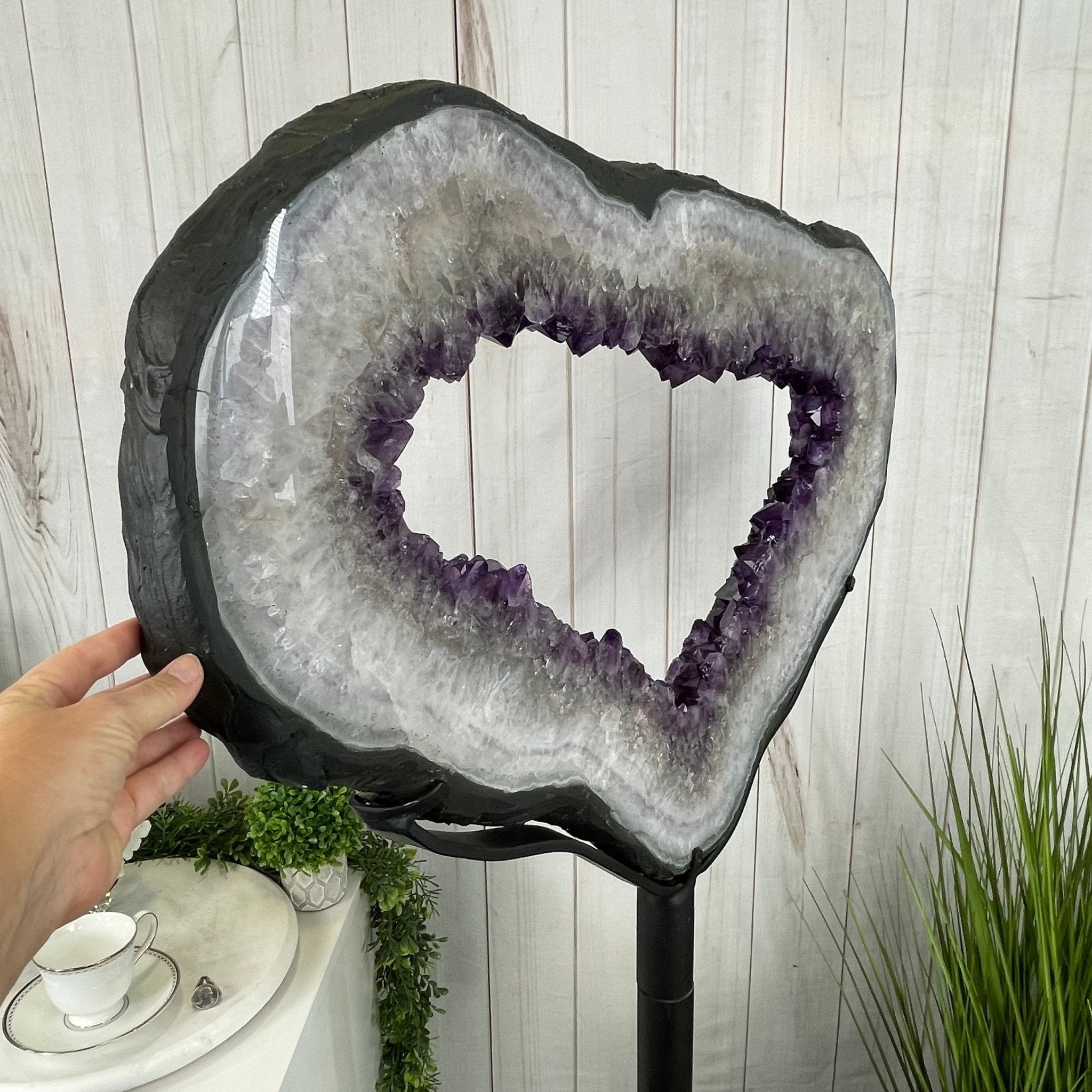 Super Quality Brazilian Amethyst Crystal Portal on a Tall Rotating Stand, 71.8 lbs & 61.75" tall Model #5604-0107 by Brazil Gems - Brazil GemsBrazil GemsSuper Quality Brazilian Amethyst Crystal Portal on a Tall Rotating Stand, 71.8 lbs & 61.75" tall Model #5604-0107 by Brazil GemsPortals on Rotating Bases5604-0107