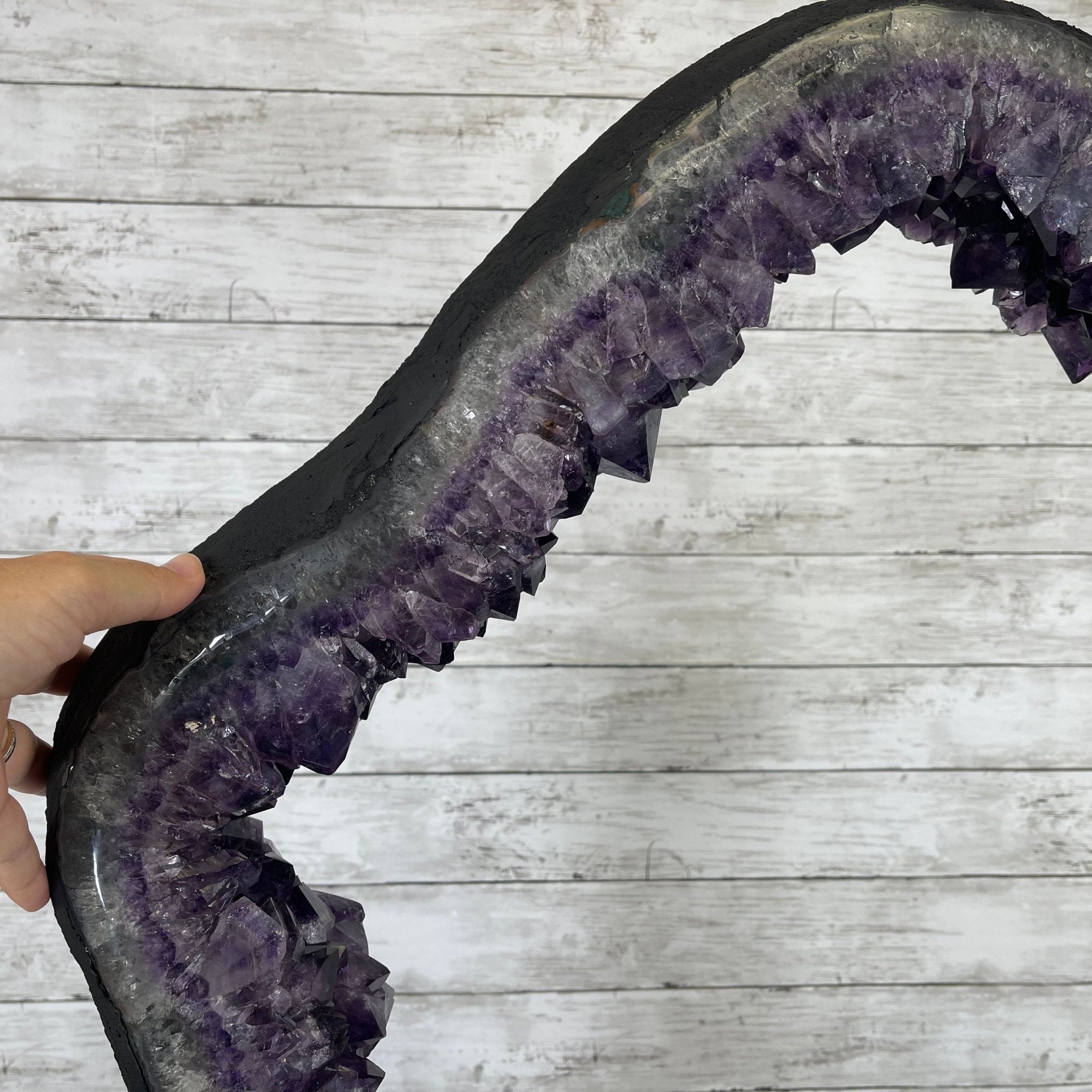 Super Quality Brazilian Amethyst Crystal Portal on a Tall Rotating Stand, 83.8 lbs & 70.7" tall Model #5604-0095 by Brazil Gems - Brazil GemsBrazil GemsSuper Quality Brazilian Amethyst Crystal Portal on a Tall Rotating Stand, 83.8 lbs & 70.7" tall Model #5604-0095 by Brazil GemsPortals on Rotating Bases5604-0095