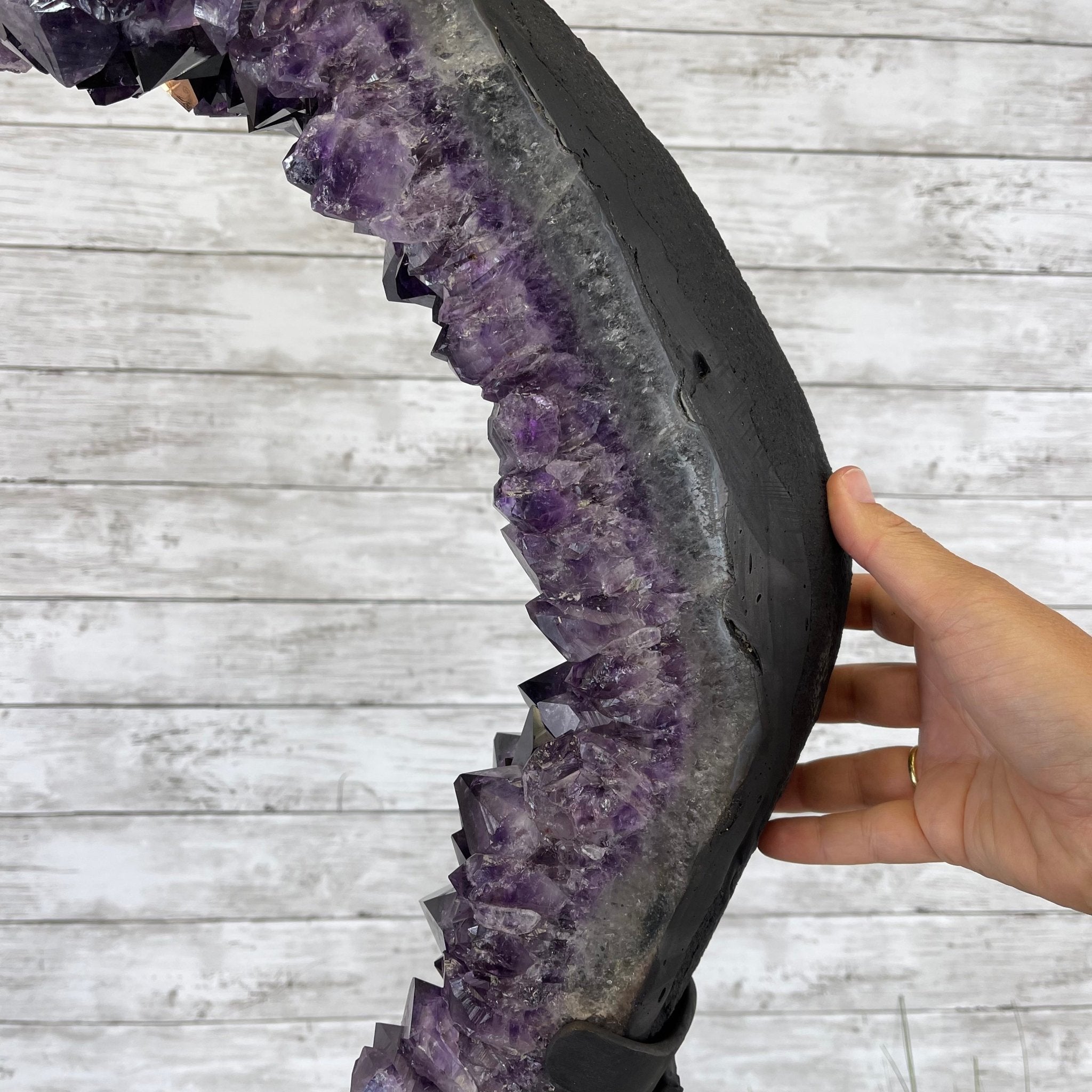 Super Quality Brazilian Amethyst Crystal Portal on a Tall Rotating Stand, 97 lbs & 71" tall Model #5604-0097 by Brazil Gems - Brazil GemsBrazil GemsSuper Quality Brazilian Amethyst Crystal Portal on a Tall Rotating Stand, 97 lbs & 71" tall Model #5604-0097 by Brazil GemsPortals on Rotating Bases5604-0097