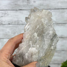 Super Quality Brazilian Clear Quartz Crystal Cluster, metal base, 10.1 lbs & 13.7" Tall #5495-0076 by Brazil Gems® - Brazil GemsBrazil GemsSuper Quality Brazilian Clear Quartz Crystal Cluster, metal base, 10.1 lbs & 13.7" Tall #5495-0076 by Brazil Gems®Clusters on Fixed Bases5495-0076