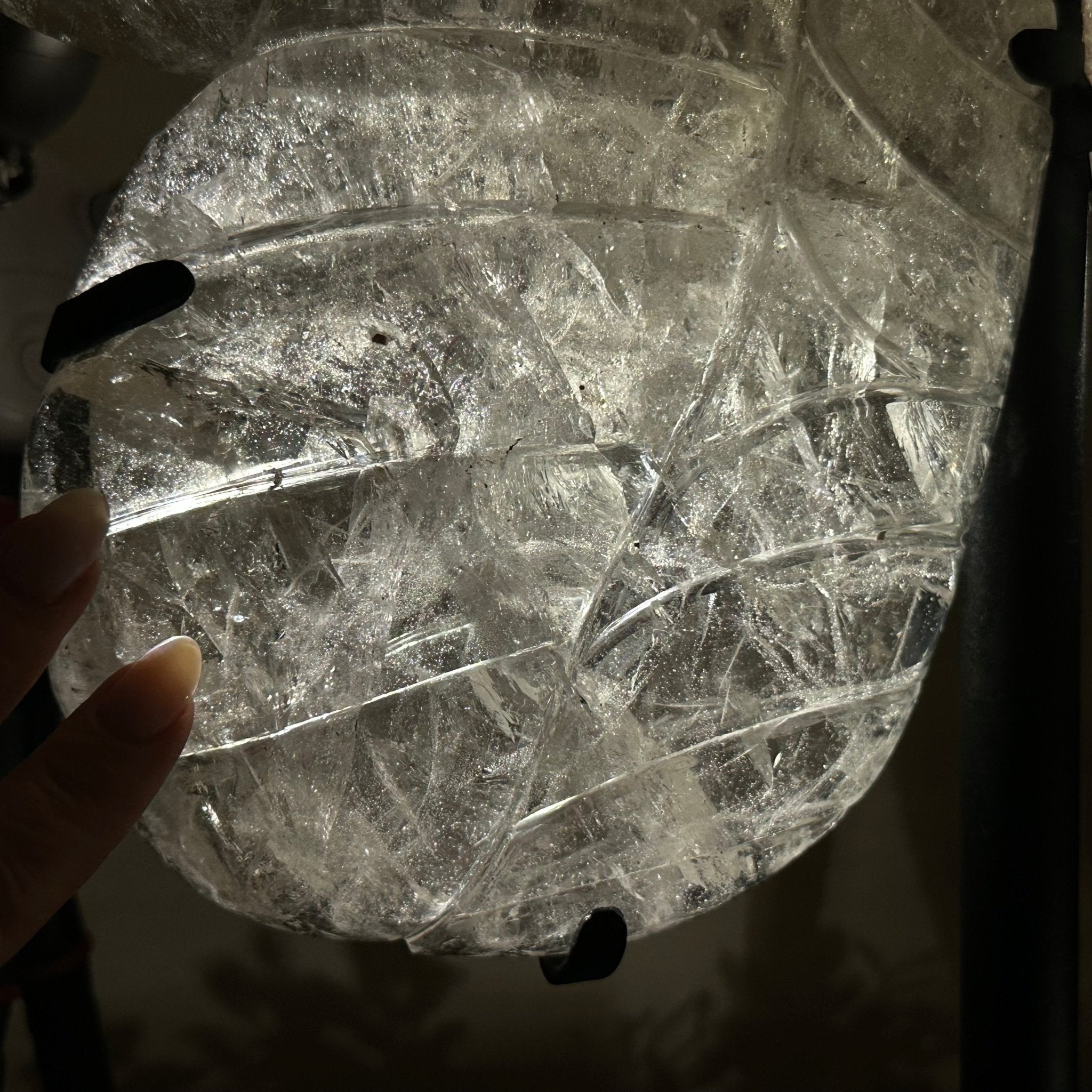 Super Quality Clear Quartz Angel Wings on a Metal Base, 19 lbs & 23" Tall #4444CQ - 001 - Brazil GemsBrazil GemsSuper Quality Clear Quartz Angel Wings on a Metal Base, 19 lbs & 23" Tall #4444CQ - 001Carved Angel Wings4444CQ - 001
