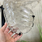 Super Quality Clear Quartz Angel Wings on a Metal Base, 19 lbs & 23" Tall #4444CQ - 001 - Brazil GemsBrazil GemsSuper Quality Clear Quartz Angel Wings on a Metal Base, 19 lbs & 23" Tall #4444CQ - 001Carved Angel Wings4444CQ - 001
