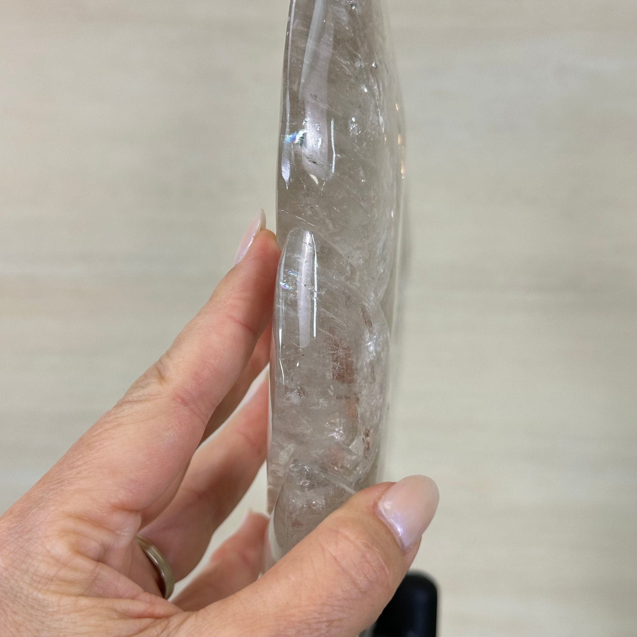 Super Quality Clear Quartz Angel Wings on a Metal Base, 19 lbs & 23" Tall #4444CQ - 001 - Brazil GemsBrazil GemsSuper Quality Clear Quartz Angel Wings on a Metal Base, 19 lbs & 23" Tall #4444CQ - 001Carved Angel Wings4444CQ - 001
