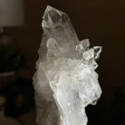Super Quality Clear Quartz Cluster, Metal Stand, 2.4 lbs & 8.8" Tall 5495 - 0080 - Brazil GemsBrazil GemsSuper Quality Clear Quartz Cluster, Metal Stand, 2.4 lbs & 8.8" Tall 5495 - 0080Clusters on Fixed Bases5495 - 0080