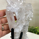 Super Quality Clear Quartz Cluster, Metal Stand, 2.4 lbs & 8.8" Tall 5495 - 0080 - Brazil GemsBrazil GemsSuper Quality Clear Quartz Cluster, Metal Stand, 2.4 lbs & 8.8" Tall 5495 - 0080Clusters on Fixed Bases5495 - 0080