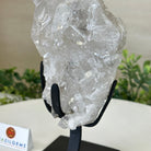 Super Quality Clear Quartz Cluster, Metal Stand, 2.4 lbs & 8.8" Tall 5495 - 0080 - Brazil GemsBrazil GemsSuper Quality Clear Quartz Cluster, Metal Stand, 2.4 lbs & 8.8" Tall 5495 - 0080Clusters on Fixed Bases5495 - 0080