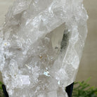 Super Quality Clear Quartz Cluster, Metal Stand, 2.4 lbs & 8.8" Tall 5495 - 0080 - Brazil GemsBrazil GemsSuper Quality Clear Quartz Cluster, Metal Stand, 2.4 lbs & 8.8" Tall 5495 - 0080Clusters on Fixed Bases5495 - 0080