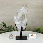 Super Quality Clear Quartz Cluster, Metal Stand, 2.4 lbs & 8.8" Tall 5495 - 0080 - Brazil GemsBrazil GemsSuper Quality Clear Quartz Cluster, Metal Stand, 2.4 lbs & 8.8" Tall 5495 - 0080Clusters on Fixed Bases5495 - 0080