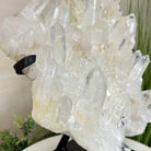 Super Quality Clear Quartz Cluster, Metal Stand, 24.3 lbs & 16.6" Tall 5495 - 0101 - Brazil GemsBrazil GemsSuper Quality Clear Quartz Cluster, Metal Stand, 24.3 lbs & 16.6" Tall 5495 - 0101Clusters on Fixed Bases5495 - 0101