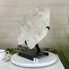 Super Quality Clear Quartz Cluster, Metal Stand, 24.3 lbs & 16.6" Tall 5495 - 0101 - Brazil GemsBrazil GemsSuper Quality Clear Quartz Cluster, Metal Stand, 24.3 lbs & 16.6" Tall 5495 - 0101Clusters on Fixed Bases5495 - 0101