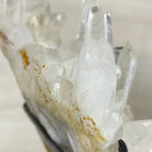 Super Quality Clear Quartz Cluster, Metal Stand, 24.3 lbs & 16.6" Tall 5495 - 0101 - Brazil GemsBrazil GemsSuper Quality Clear Quartz Cluster, Metal Stand, 24.3 lbs & 16.6" Tall 5495 - 0101Clusters on Fixed Bases5495 - 0101