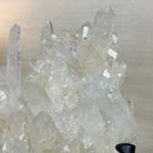 Super Quality Clear Quartz Cluster, Metal Stand, 24.3 lbs & 16.6" Tall 5495 - 0101 - Brazil GemsBrazil GemsSuper Quality Clear Quartz Cluster, Metal Stand, 24.3 lbs & 16.6" Tall 5495 - 0101Clusters on Fixed Bases5495 - 0101