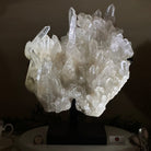 Super Quality Clear Quartz Cluster, Metal Stand, 24.3 lbs & 16.6" Tall 5495 - 0101 - Brazil GemsBrazil GemsSuper Quality Clear Quartz Cluster, Metal Stand, 24.3 lbs & 16.6" Tall 5495 - 0101Clusters on Fixed Bases5495 - 0101