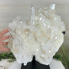 Super Quality Clear Quartz Cluster, Metal Stand, 24.3 lbs & 16.6" Tall 5495 - 0101 - Brazil GemsBrazil GemsSuper Quality Clear Quartz Cluster, Metal Stand, 24.3 lbs & 16.6" Tall 5495 - 0101Clusters on Fixed Bases5495 - 0101