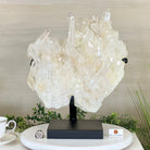 Super Quality Clear Quartz Cluster, Metal Stand, 24.3 lbs & 16.6" Tall 5495 - 0101 - Brazil GemsBrazil GemsSuper Quality Clear Quartz Cluster, Metal Stand, 24.3 lbs & 16.6" Tall 5495 - 0101Clusters on Fixed Bases5495 - 0101