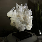 Super Quality Clear Quartz Cluster, Metal Stand, 24.3 lbs & 16.6" Tall 5495 - 0101 - Brazil GemsBrazil GemsSuper Quality Clear Quartz Cluster, Metal Stand, 24.3 lbs & 16.6" Tall 5495 - 0101Clusters on Fixed Bases5495 - 0101