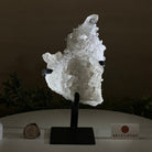 Super Quality Clear Quartz Cluster, Metal Stand, 2.8 lbs & 8.5" Tall 5495 - 0081 - Brazil GemsBrazil GemsSuper Quality Clear Quartz Cluster, Metal Stand, 2.8 lbs & 8.5" Tall 5495 - 0081Clusters on Fixed Bases5495 - 0081