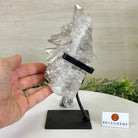 Super Quality Clear Quartz Cluster, Metal Stand, 2.8 lbs & 8.5" Tall 5495 - 0081 - Brazil GemsBrazil GemsSuper Quality Clear Quartz Cluster, Metal Stand, 2.8 lbs & 8.5" Tall 5495 - 0081Clusters on Fixed Bases5495 - 0081