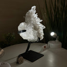 Super Quality Clear Quartz Cluster, Metal Stand, 2.8 lbs & 8.5" Tall 5495 - 0081 - Brazil GemsBrazil GemsSuper Quality Clear Quartz Cluster, Metal Stand, 2.8 lbs & 8.5" Tall 5495 - 0081Clusters on Fixed Bases5495 - 0081