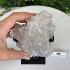 Super Quality Clear Quartz Cluster, Metal Stand, 2.8 lbs & 8.5" Tall 5495 - 0081 - Brazil GemsBrazil GemsSuper Quality Clear Quartz Cluster, Metal Stand, 2.8 lbs & 8.5" Tall 5495 - 0081Clusters on Fixed Bases5495 - 0081