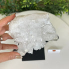 Super Quality Clear Quartz Cluster, Metal Stand, 3.1 lbs & 8.8" Tall 5495 - 0082 - Brazil GemsBrazil GemsSuper Quality Clear Quartz Cluster, Metal Stand, 3.1 lbs & 8.8" Tall 5495 - 0082Clusters on Fixed Bases5495 - 0082