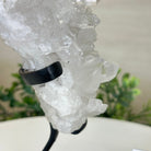 Super Quality Clear Quartz Cluster, Metal Stand, 3.1 lbs & 8.8" Tall 5495 - 0082 - Brazil GemsBrazil GemsSuper Quality Clear Quartz Cluster, Metal Stand, 3.1 lbs & 8.8" Tall 5495 - 0082Clusters on Fixed Bases5495 - 0082