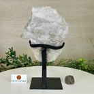 Super Quality Clear Quartz Cluster, Metal Stand, 3.1 lbs & 8.8" Tall 5495 - 0082 - Brazil GemsBrazil GemsSuper Quality Clear Quartz Cluster, Metal Stand, 3.1 lbs & 8.8" Tall 5495 - 0082Clusters on Fixed Bases5495 - 0082