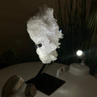 Super Quality Clear Quartz Cluster, Metal Stand, 3.1 lbs & 8.8" Tall 5495 - 0082 - Brazil GemsBrazil GemsSuper Quality Clear Quartz Cluster, Metal Stand, 3.1 lbs & 8.8" Tall 5495 - 0082Clusters on Fixed Bases5495 - 0082