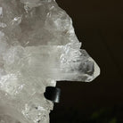Super Quality Clear Quartz Cluster, Metal Stand, 3.1 lbs & 8.8" Tall 5495 - 0082 - Brazil GemsBrazil GemsSuper Quality Clear Quartz Cluster, Metal Stand, 3.1 lbs & 8.8" Tall 5495 - 0082Clusters on Fixed Bases5495 - 0082