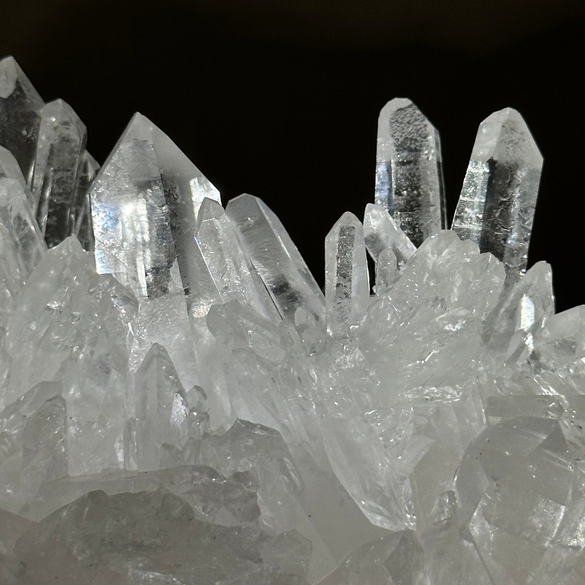 Super Quality Clear Quartz Cluster, Metal Stand, 33.7 lbs & 15.7" Tall 5495 - 0099 - Brazil GemsBrazil GemsSuper Quality Clear Quartz Cluster, Metal Stand, 33.7 lbs & 15.7" Tall 5495 - 0099Clusters on Fixed Bases5495 - 0099