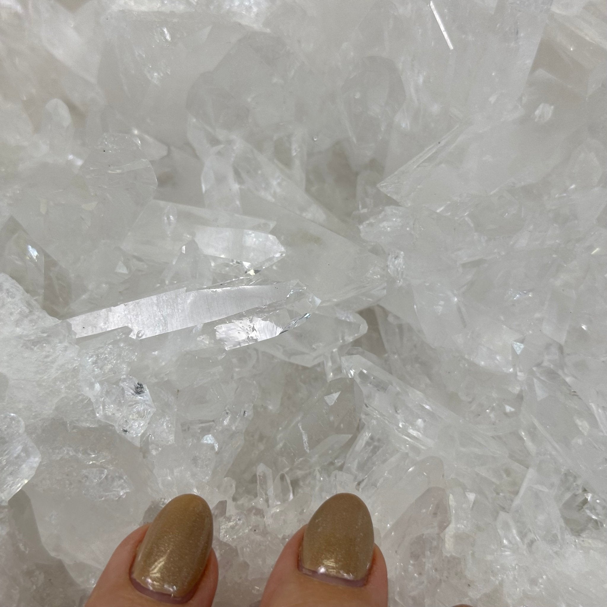 Super Quality Clear Quartz Cluster, Metal Stand, 33.7 lbs & 15.7" Tall 5495 - 0099 - Brazil GemsBrazil GemsSuper Quality Clear Quartz Cluster, Metal Stand, 33.7 lbs & 15.7" Tall 5495 - 0099Clusters on Fixed Bases5495 - 0099
