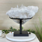 Super Quality Clear Quartz Cluster, Metal Stand, 33.7 lbs & 15.7" Tall 5495 - 0099 - Brazil GemsBrazil GemsSuper Quality Clear Quartz Cluster, Metal Stand, 33.7 lbs & 15.7" Tall 5495 - 0099Clusters on Fixed Bases5495 - 0099