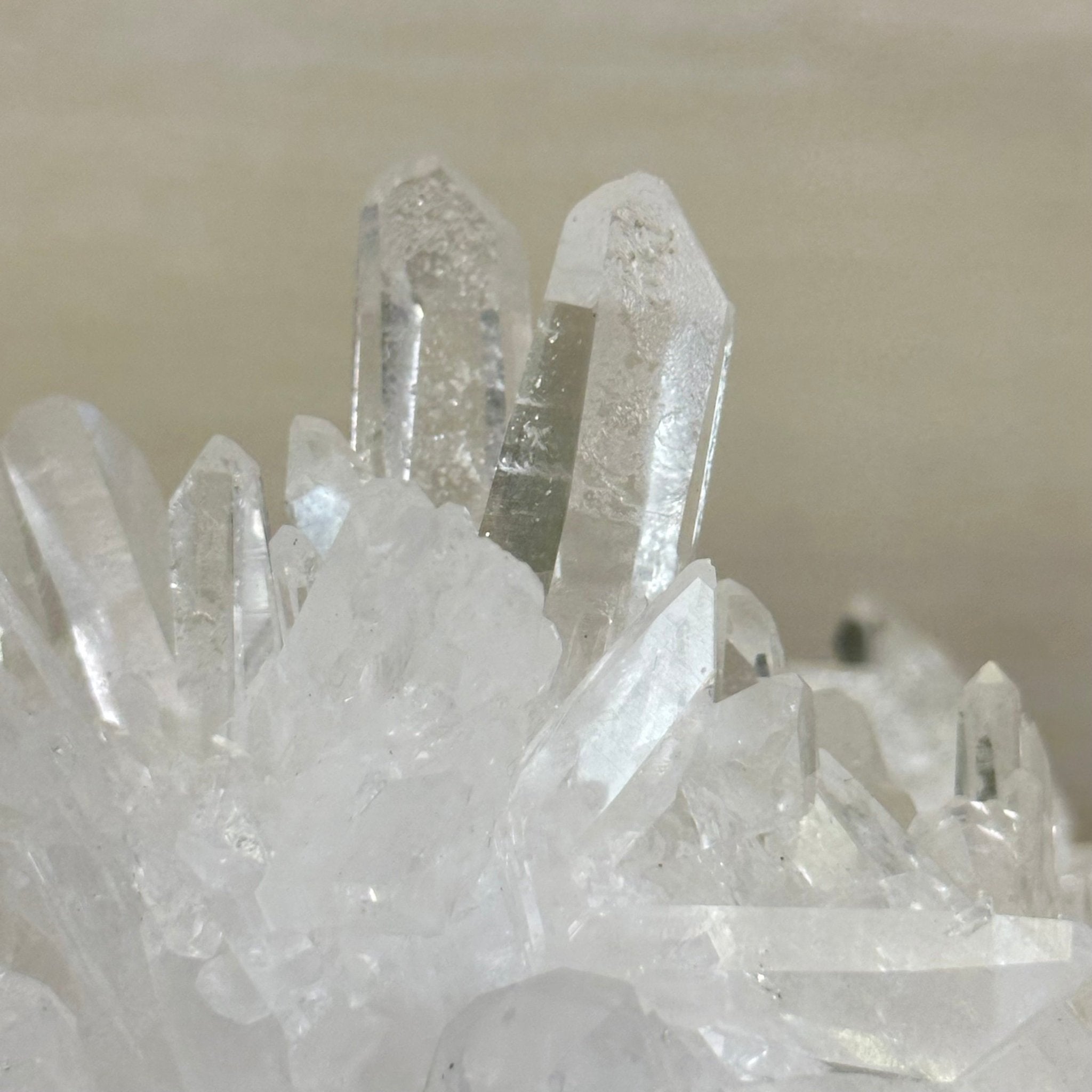 Super Quality Clear Quartz Cluster, Metal Stand, 33.7 lbs & 15.7" Tall 5495 - 0099 - Brazil GemsBrazil GemsSuper Quality Clear Quartz Cluster, Metal Stand, 33.7 lbs & 15.7" Tall 5495 - 0099Clusters on Fixed Bases5495 - 0099