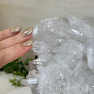 Super Quality Clear Quartz Cluster, Metal Stand, 4.2 lbs & 7.6" Tall 5495 - 0089 - Brazil GemsBrazil GemsSuper Quality Clear Quartz Cluster, Metal Stand, 4.2 lbs & 7.6" Tall 5495 - 0089Clusters on Fixed Bases5495 - 0089