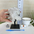 Super Quality Clear Quartz Cluster, Metal Stand, 4.2 lbs & 7.6" Tall 5495 - 0089 - Brazil GemsBrazil GemsSuper Quality Clear Quartz Cluster, Metal Stand, 4.2 lbs & 7.6" Tall 5495 - 0089Clusters on Fixed Bases5495 - 0089
