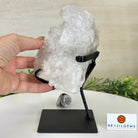 Super Quality Clear Quartz Cluster, Metal Stand, 4.2 lbs & 7.6" Tall 5495 - 0089 - Brazil GemsBrazil GemsSuper Quality Clear Quartz Cluster, Metal Stand, 4.2 lbs & 7.6" Tall 5495 - 0089Clusters on Fixed Bases5495 - 0089