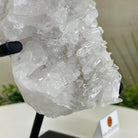 Super Quality Clear Quartz Cluster, Metal Stand, 4.2 lbs & 7.6" Tall 5495 - 0089 - Brazil GemsBrazil GemsSuper Quality Clear Quartz Cluster, Metal Stand, 4.2 lbs & 7.6" Tall 5495 - 0089Clusters on Fixed Bases5495 - 0089