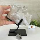 Super Quality Clear Quartz Cluster, Metal Stand, 5 lbs & 6.4" Tall 5495 - 0093 - Brazil GemsBrazil GemsSuper Quality Clear Quartz Cluster, Metal Stand, 5 lbs & 6.4" Tall 5495 - 0093Clusters on Fixed Bases5495 - 0093