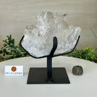 Super Quality Clear Quartz Cluster, Metal Stand, 5 lbs & 6.4" Tall 5495 - 0093 - Brazil GemsBrazil GemsSuper Quality Clear Quartz Cluster, Metal Stand, 5 lbs & 6.4" Tall 5495 - 0093Clusters on Fixed Bases5495 - 0093