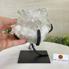 Super Quality Clear Quartz Cluster, Metal Stand, 5 lbs & 6.4" Tall 5495 - 0093 - Brazil GemsBrazil GemsSuper Quality Clear Quartz Cluster, Metal Stand, 5 lbs & 6.4" Tall 5495 - 0093Clusters on Fixed Bases5495 - 0093